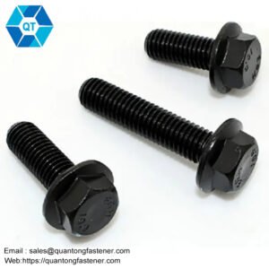 Black Hex Flange head Bolt DIN 6921