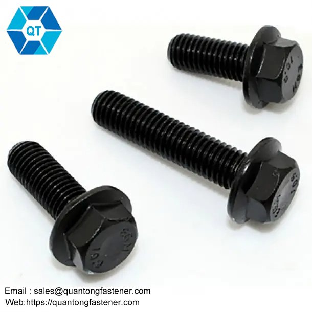 Black Hex Flange head Bolt DIN 6921