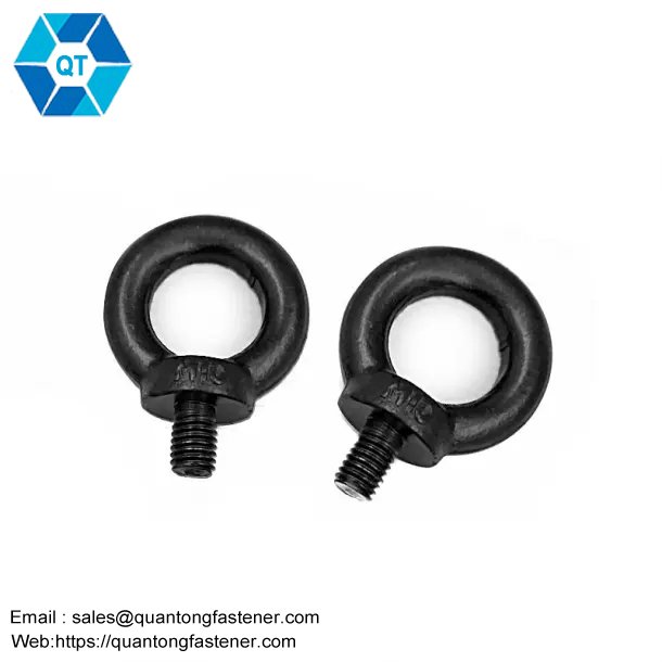 Black Oxide Black Zinc Plated DIN580 Triangle Ring Lifting Hook Eye Bolts – Image 3