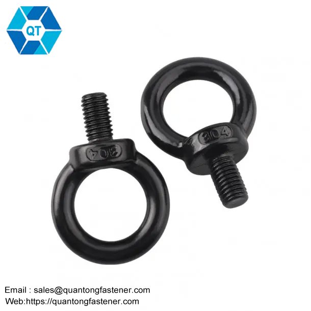 Black Oxide Black Zinc Plated DIN580 Triangle Ring Lifting Hook Eye Bolts – Image 4