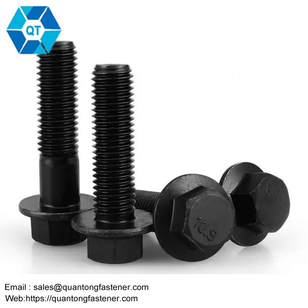 Black Oxide Hex Flange Bolt DIN6921 - Image 2