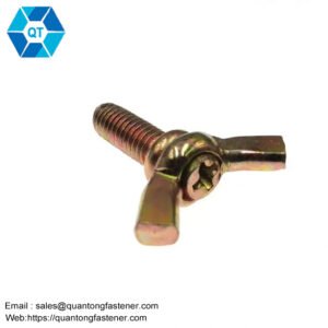 Color Yellow Zinc Plated Galvanized DIN316 Wing Bolt