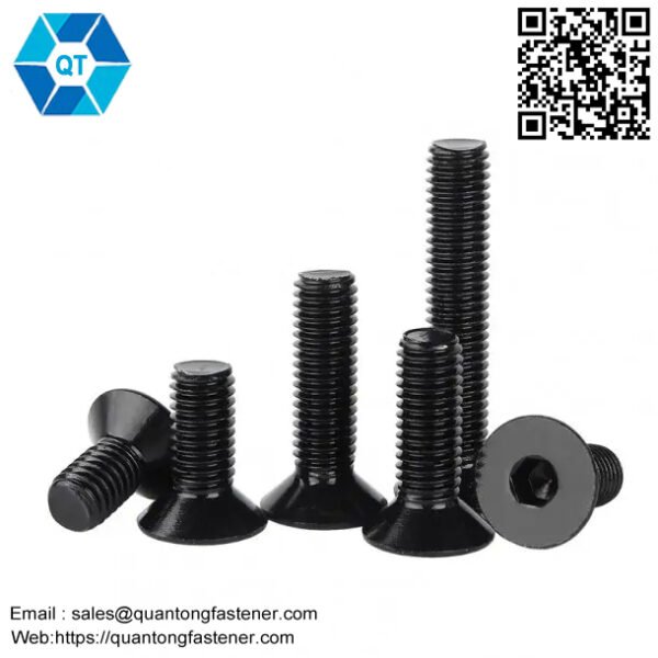 Fastener Manufacturer Direct Black Oxide Zinc CSK Flat Head Hex Socket Bolt Screw - изображение 5