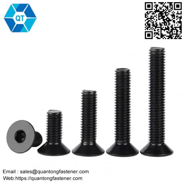 Fastener Manufacturer Direct Black Oxide Zinc CSK Flat Head Hex Socket Bolt Screw - изображение 3
