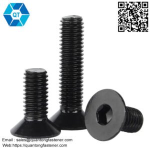 Fastener Manufacturer Direct Black Oxide Zinc CSK Flat Head Hex Socket Bolt Screw