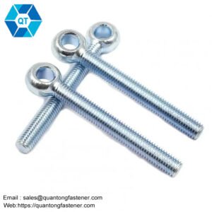 Handan Fastener Manufacturer Direct White Blue Zinc Plated Galvanized DIN444 Eye Bolt