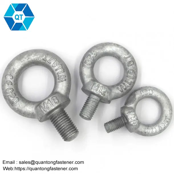 Hot Dip Galvanized HDG DIN580 Triangle Ring Lifting Hook Eye Bolts - Image 2