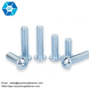 White Blue Galvanized Zinc Plated ISO7380 Hex Socket Button Head Security Cap Screw Bolt