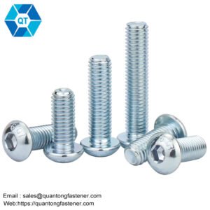 White Blue Galvanized Zinc Plated ISO7380 Hex Socket Button Head Security Cap Screw Bolt