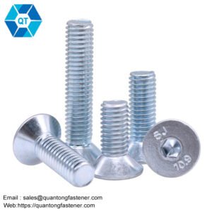 Galvanized White Blue Zinc Plated DIN7991 CSK Flat Head Hex Socket Bolt Screw