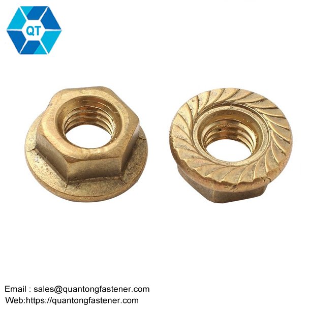 Copper Brass DIN 6923 Hex Flange Nut With Bolt – Image 2
