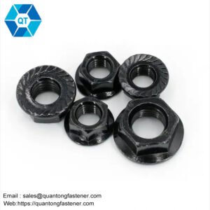 Black Zinc Plated Black Oxide DIN 6923 Hex Flange Nut With Bolt