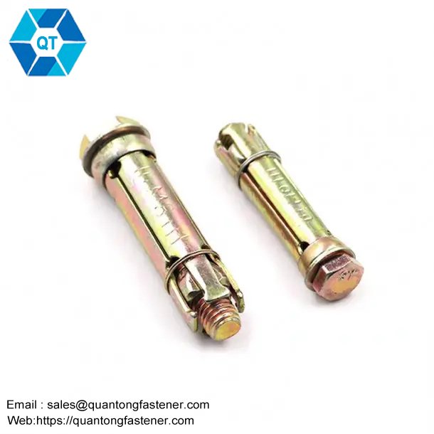 Carbon steel yellow zinc plated 4 pcs fix bolt - Image 4