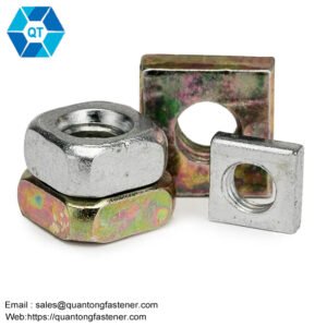 Color Galvanized Yellow Zinc Plated DIN577 Square Nut