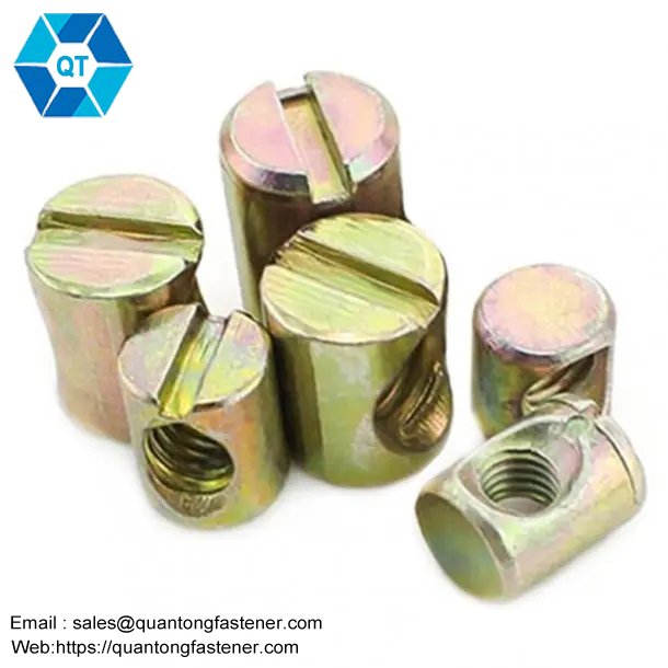 Color Yellow Zinc Plated Dowel Barrel Nut