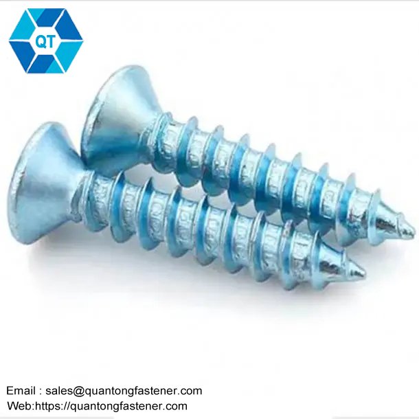 Cross recessed countersunk head self-tapping screws