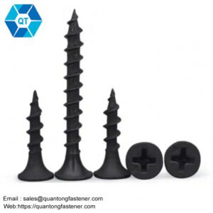 Fine thread black phosphating drywall screws