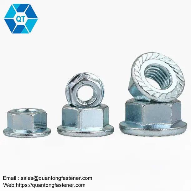 Galvanized White Blue Zinc Plated DIN 6923 Hex Flange Nut With Bolt - 画像 (2)