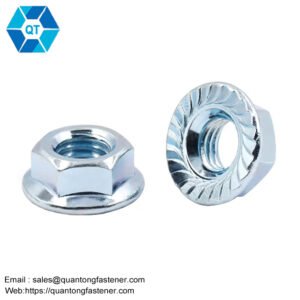 Galvanized White Blue Zinc Plated DIN 6923 Hex Flange Nut With Bolt