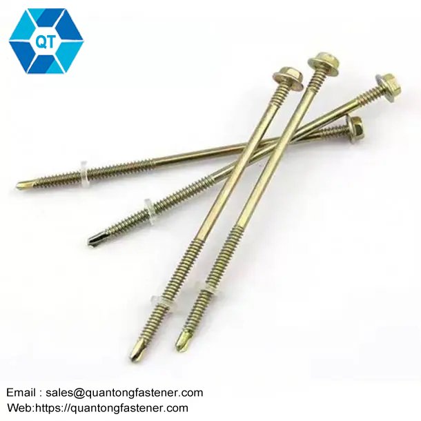 Hardware Yellow Zinc Plated Hex Head Self Drilling Screws - Image 2