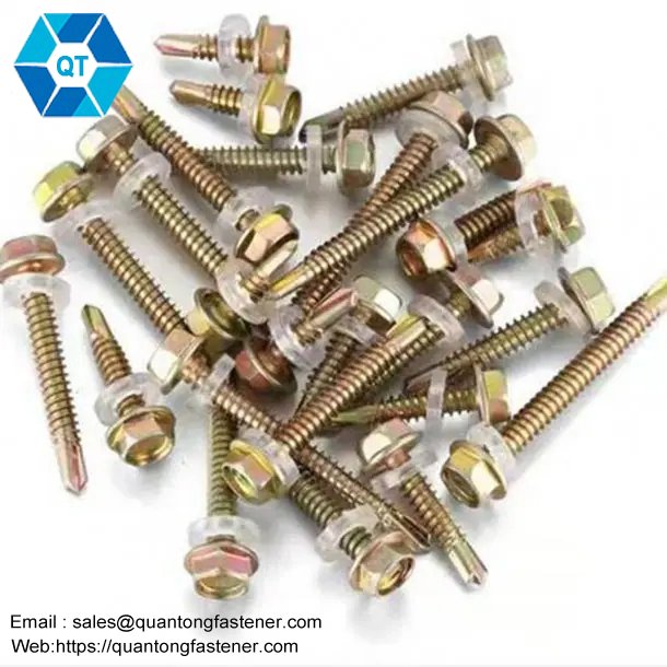 Hardware Yellow Zinc Plated Hex Head Self Drilling Screws - Image 4