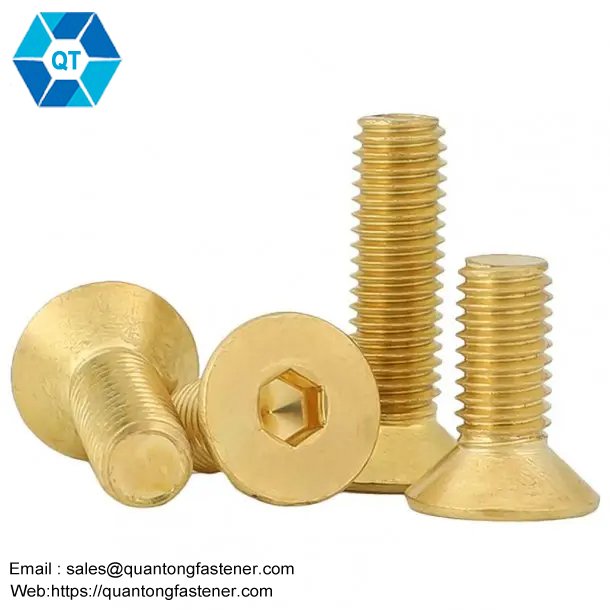 Manufacturer Direct Brass Copper DIN7991 CSK Flat Head Hex Socket Bolt Screw - Image 4
