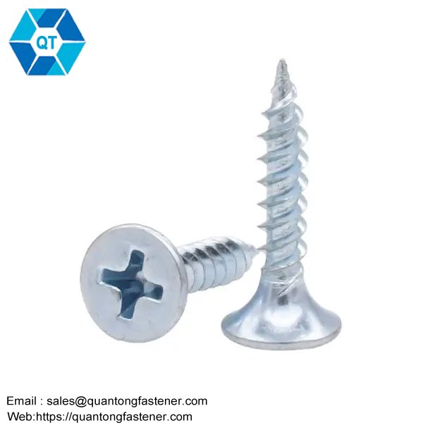 carbon steel color white blue zinc plated galvanized bugle head self tapping drywall screw for metal wood - Image 2