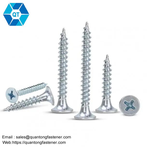 carbon steel color white blue zinc plated galvanized bugle head self tapping drywall screw for metal wood - Image 3