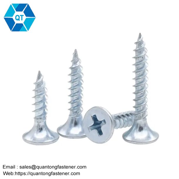 carbon steel color white blue zinc plated galvanized bugle head self tapping drywall screw for metal wood