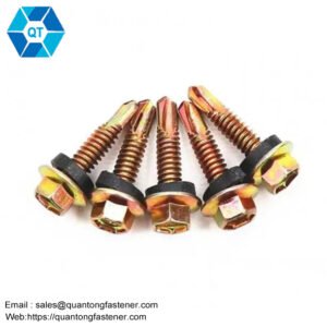 high quality hex head self drilling screws with EPDM bonded washer